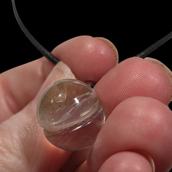 Whimsical Encased Dandelion Fluff Pendant Wishing Necklace - Picture 2 of 10